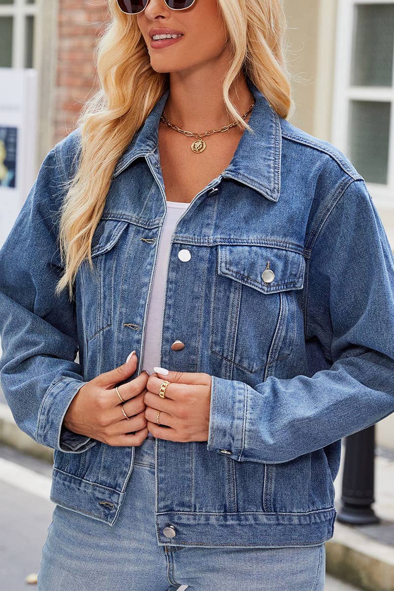 Women Stylish Slim Denim Jacket_Cwjj0080