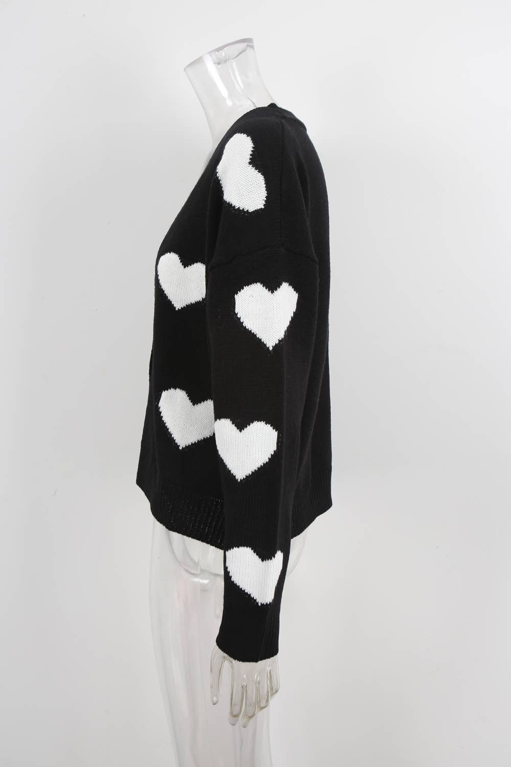 Valentines Day Long-Sleeved Knitted Cardigan