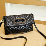 CLASSIC DIAMOND FOLDING SQUARE BUCKLE SHOULDER BAG_CWAB2954