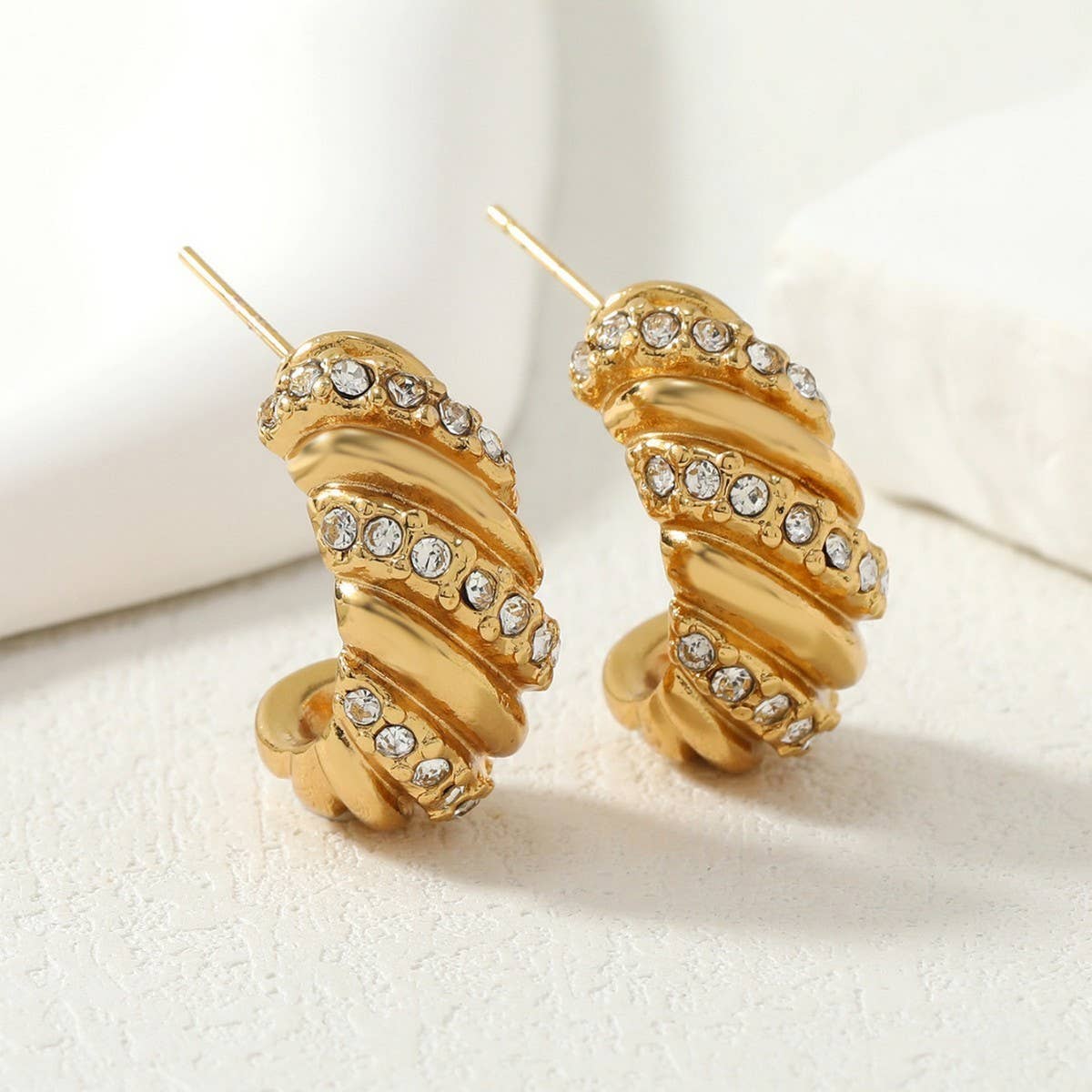 RETRO ALL MATCH GEOMETRIC RHINESTONE EARRINGS_CWMM3662