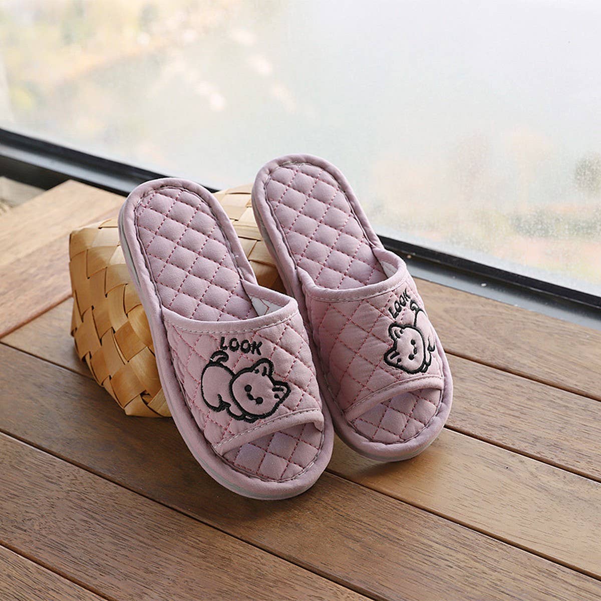 CUTE CAT COTTON HANDMADE THICK SLIPPERS_CWSHF0186