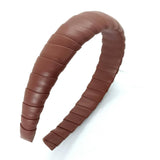 HANDCRAFTED PU LEATHER PADDED HIGH CROWN HEADBAND_CWAHA6334