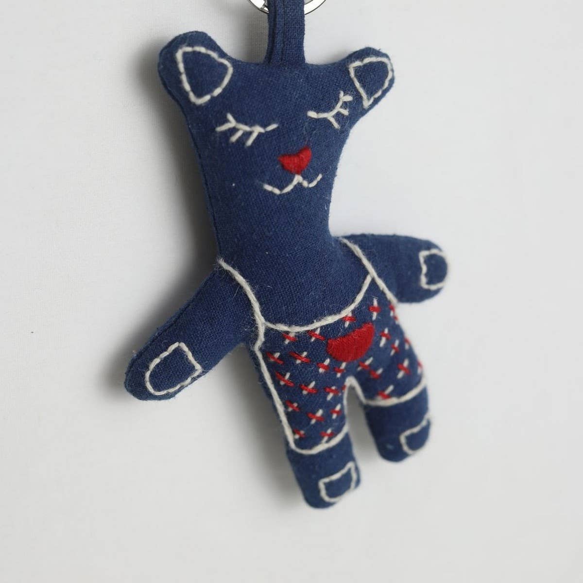 HANDCRAFTED CROOKED BEAR DOLL WITH INDIGO DYE_CWMM6023