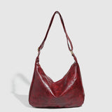 LARGE RED SOFT TOTE BUCKET BAG FOR WOMEN_CWAB5707