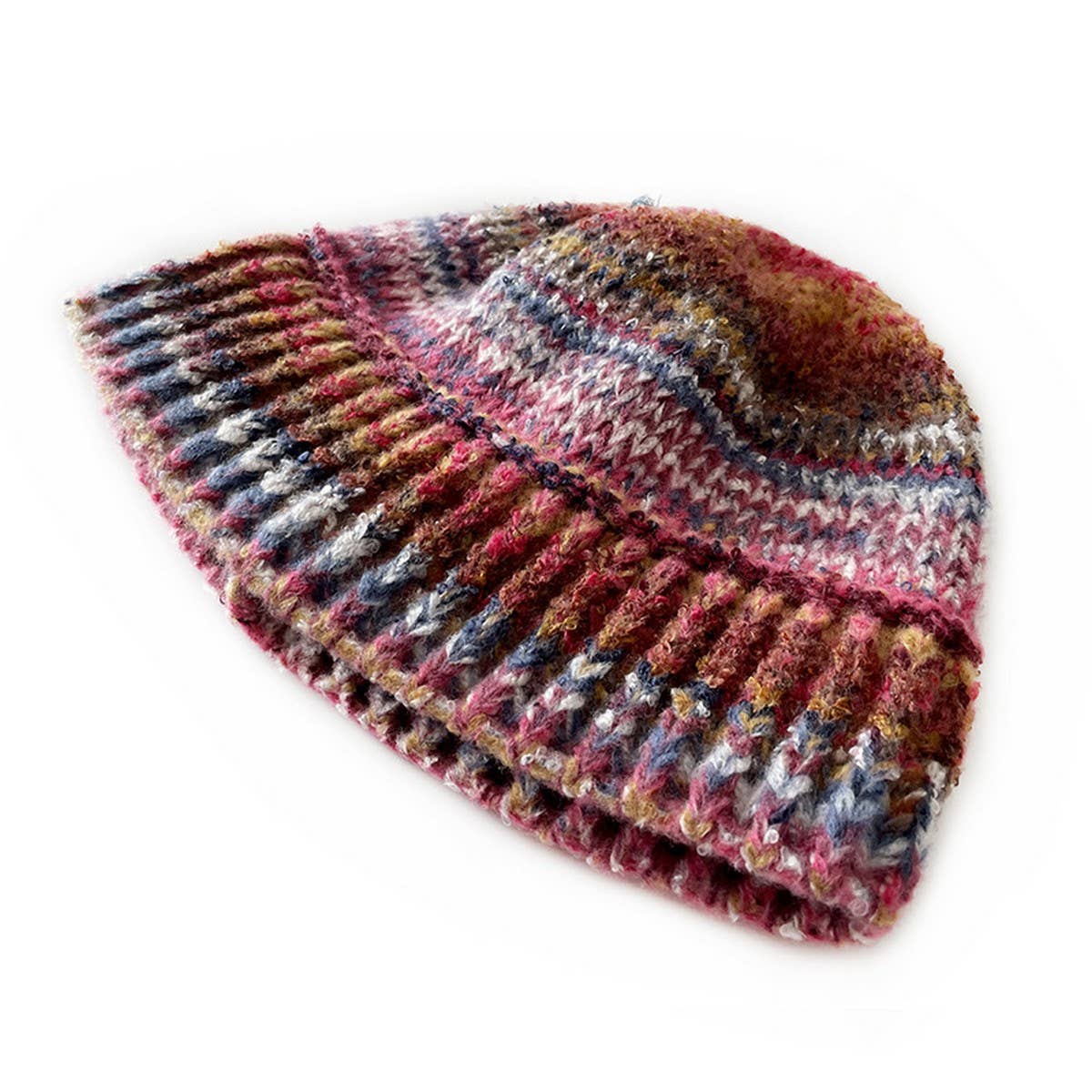 2 6 YEARS OLD KNITTED HAT MIXED COLOR BUCKET HAT_CWAH2048