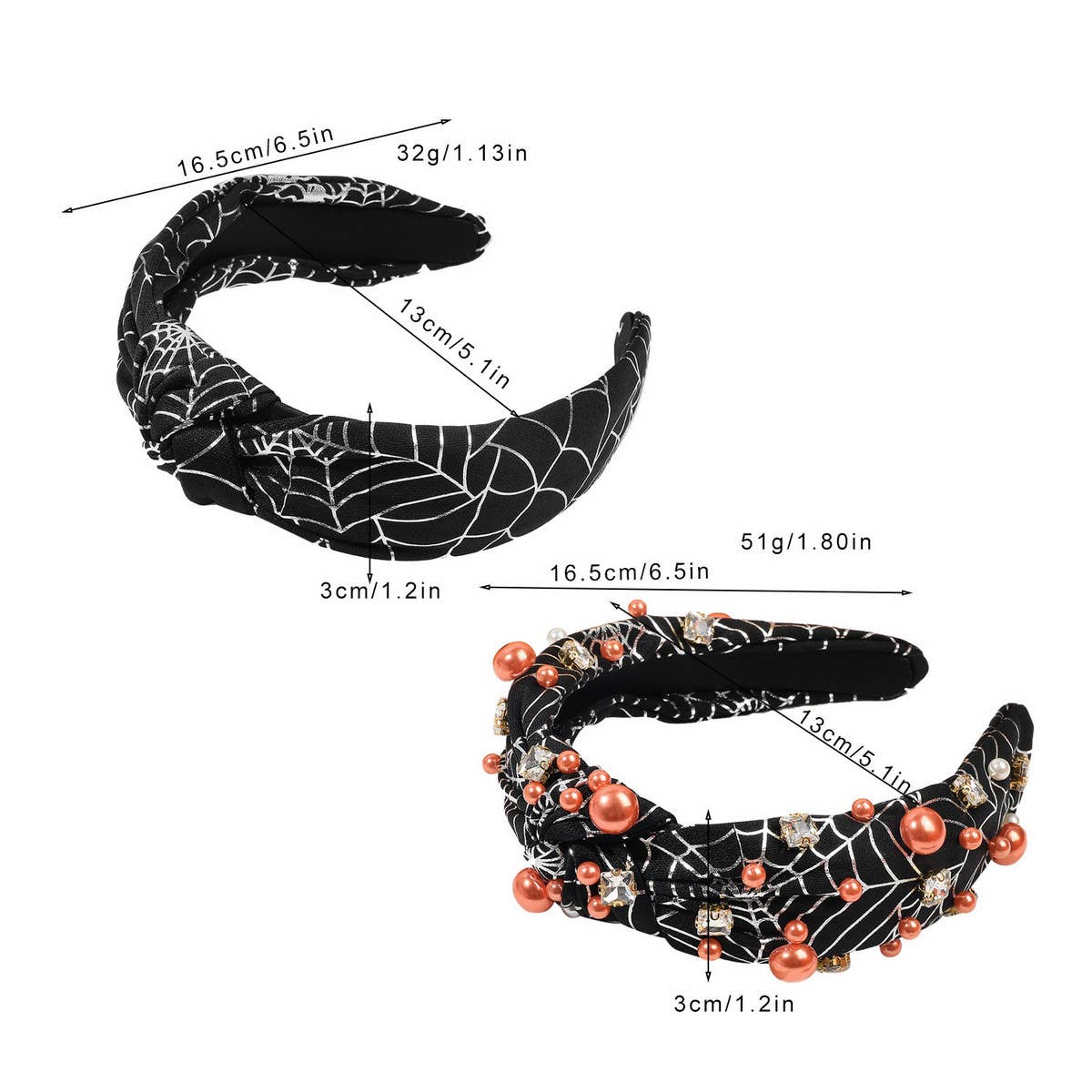 HALLOWEEN DIAMOND PEARL HEADBAND_CWAHA1636