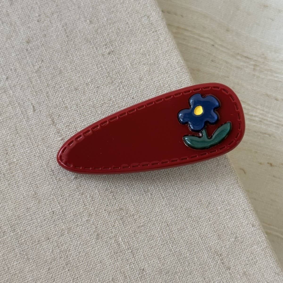 Acrylic Flower Hair Clip Cute Side Bang Barrette_Cwaha07760