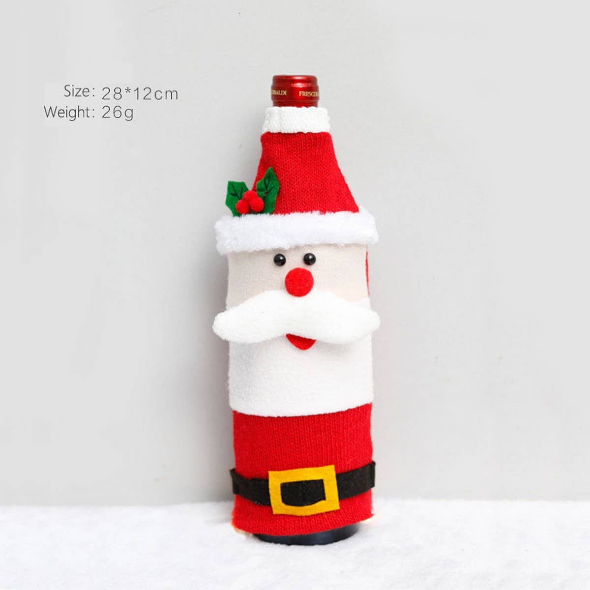 FLEECE REINDEER WINE BOTTLE COVER CHRISTMAS_CWAJE05399