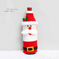 FLEECE REINDEER WINE BOTTLE COVER CHRISTMAS_CWAJE05399