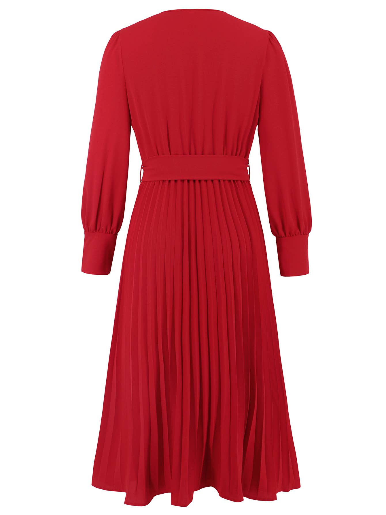V-Neck Fashion,Slimming Elegant Pleated Dress