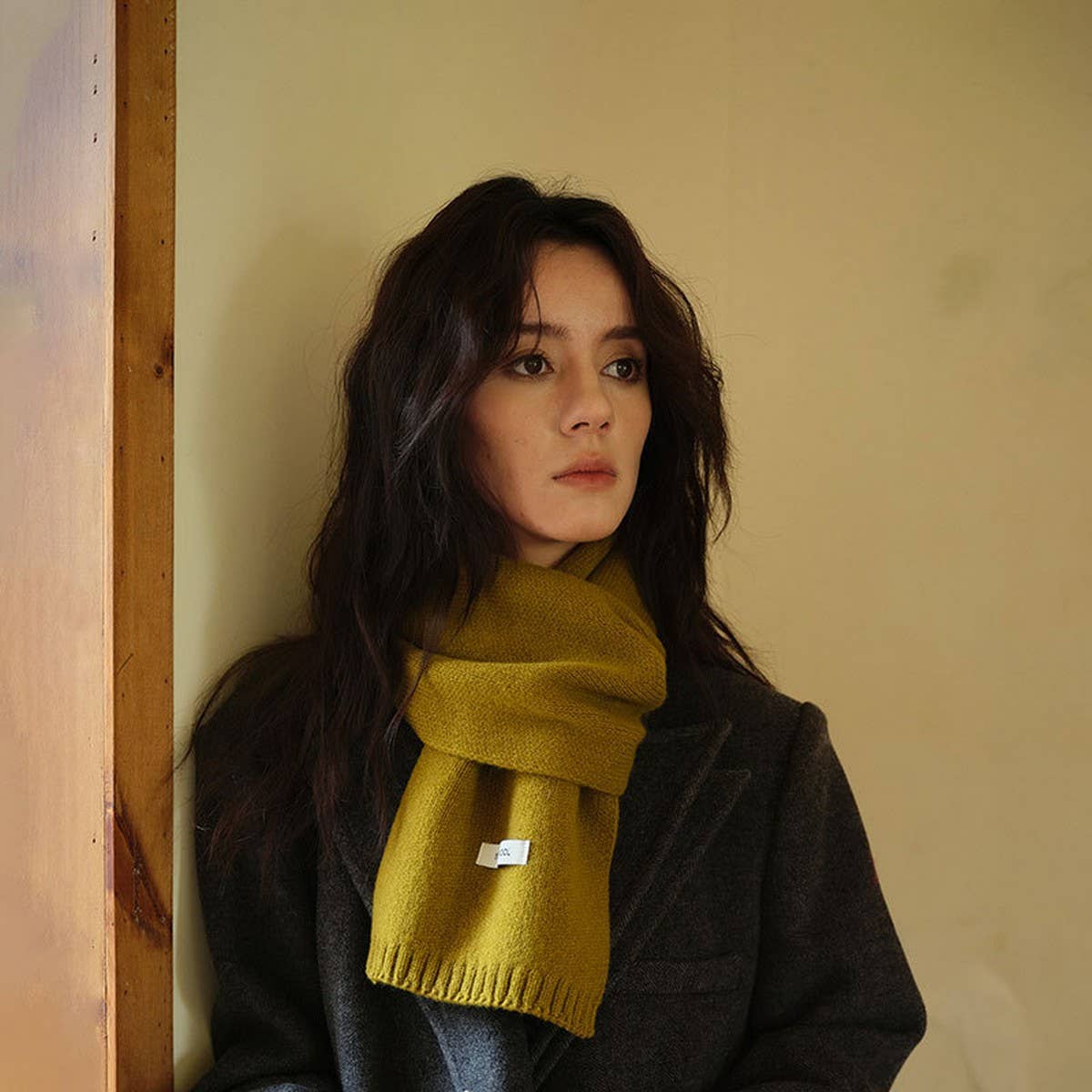 100% WOOL AURORA BLUE KNIT SCARF SOFT WARM_CWASC2285