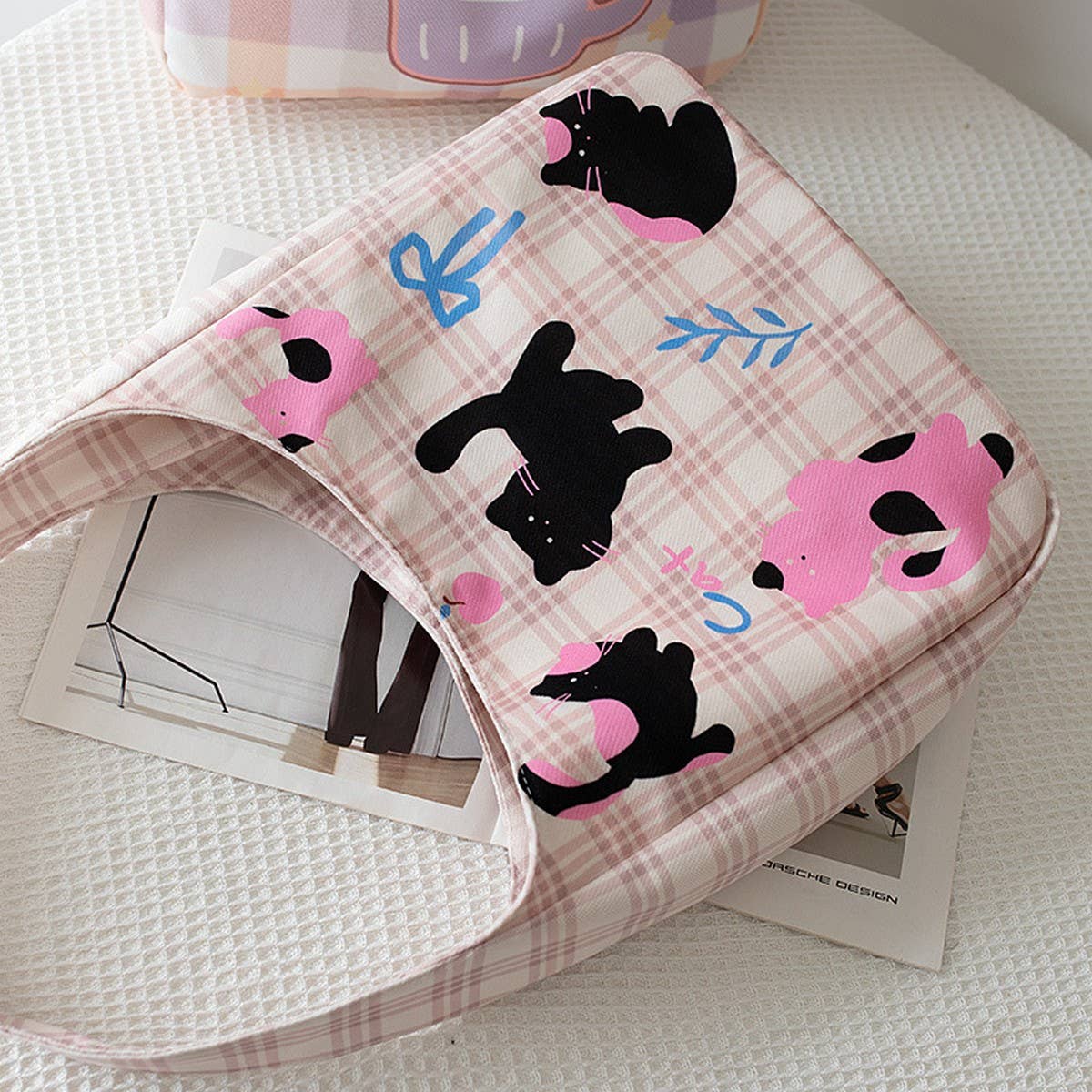 ORIGINAL LARGE STRIPED CANVAS TOTE BAG FOR WOMEN_CWAB5632