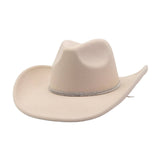 Western Ethnic Felt Cowboy Fedora Hat_Cwah04405