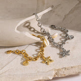 MINIMALIST 18K GOLD STARFISH SHELL CONCH BRACELET_CWAJE4769