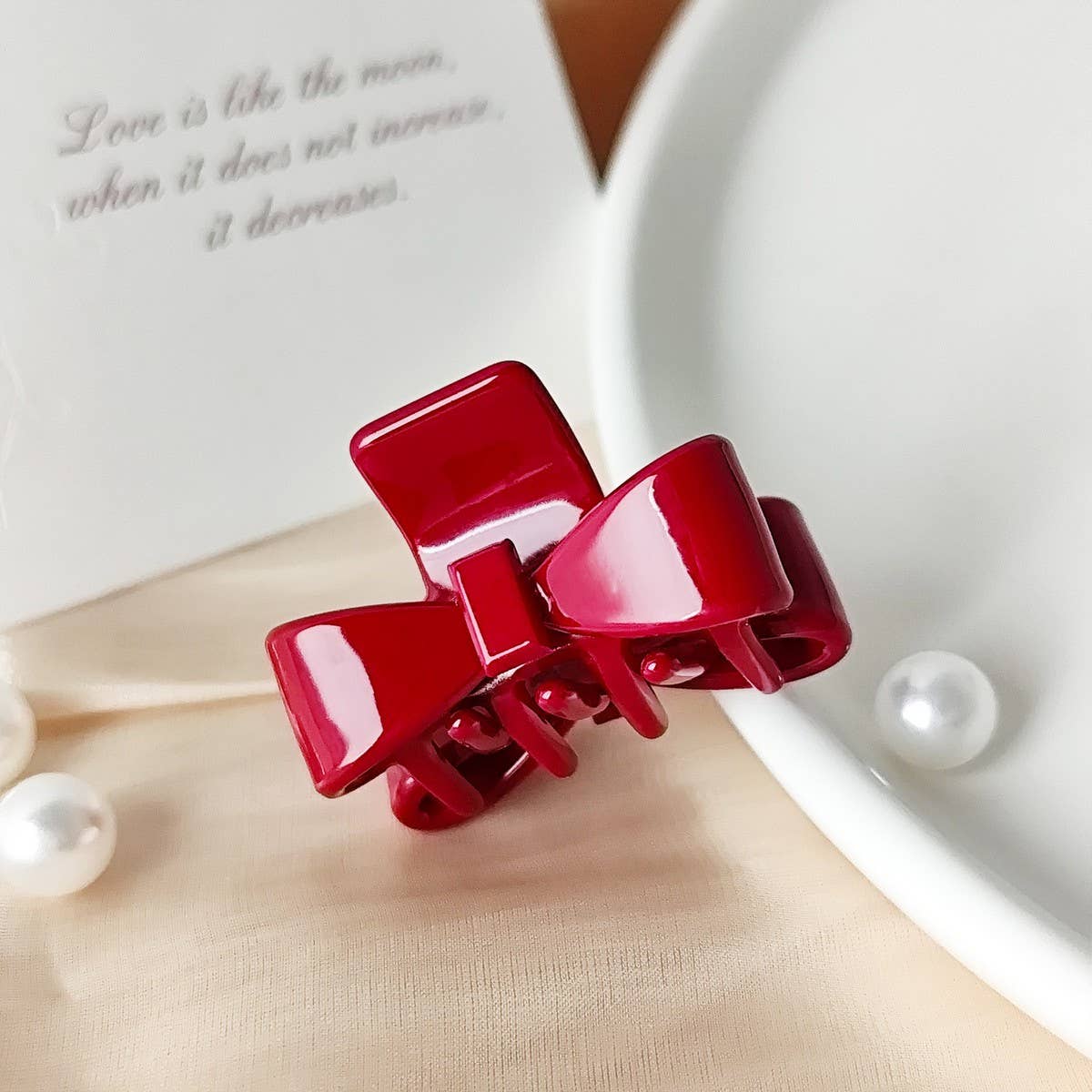 Mini Bow Acetate Hair Clip ? Cute Half-Up Style_Cwaha07242