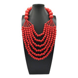 ETHNIC STYLE MULTI LAYER WOODEN BEADS NECKLACE_CWMM4979