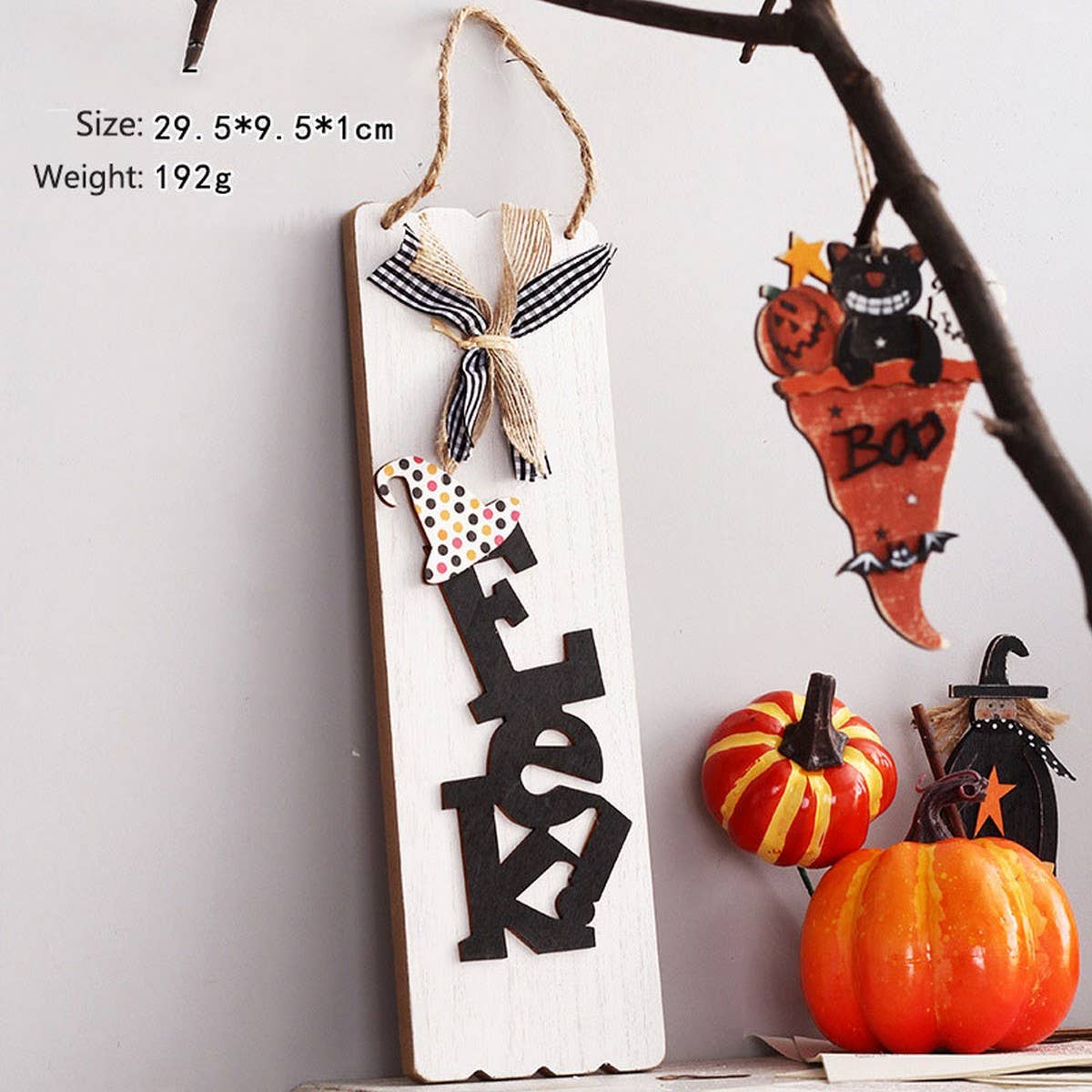INS STYLE CUTE GHOST WOODEN HANGING DECOR_CWAJE05362