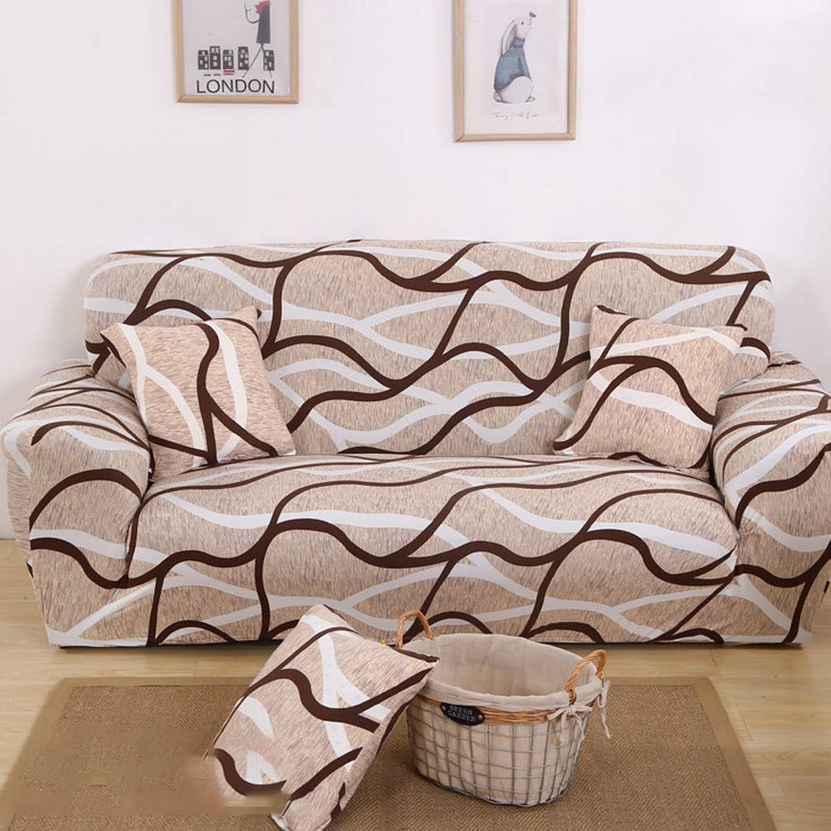 STRETCH SOFA COVER FULL WRAP CHINESE STYLE_CWMM8312