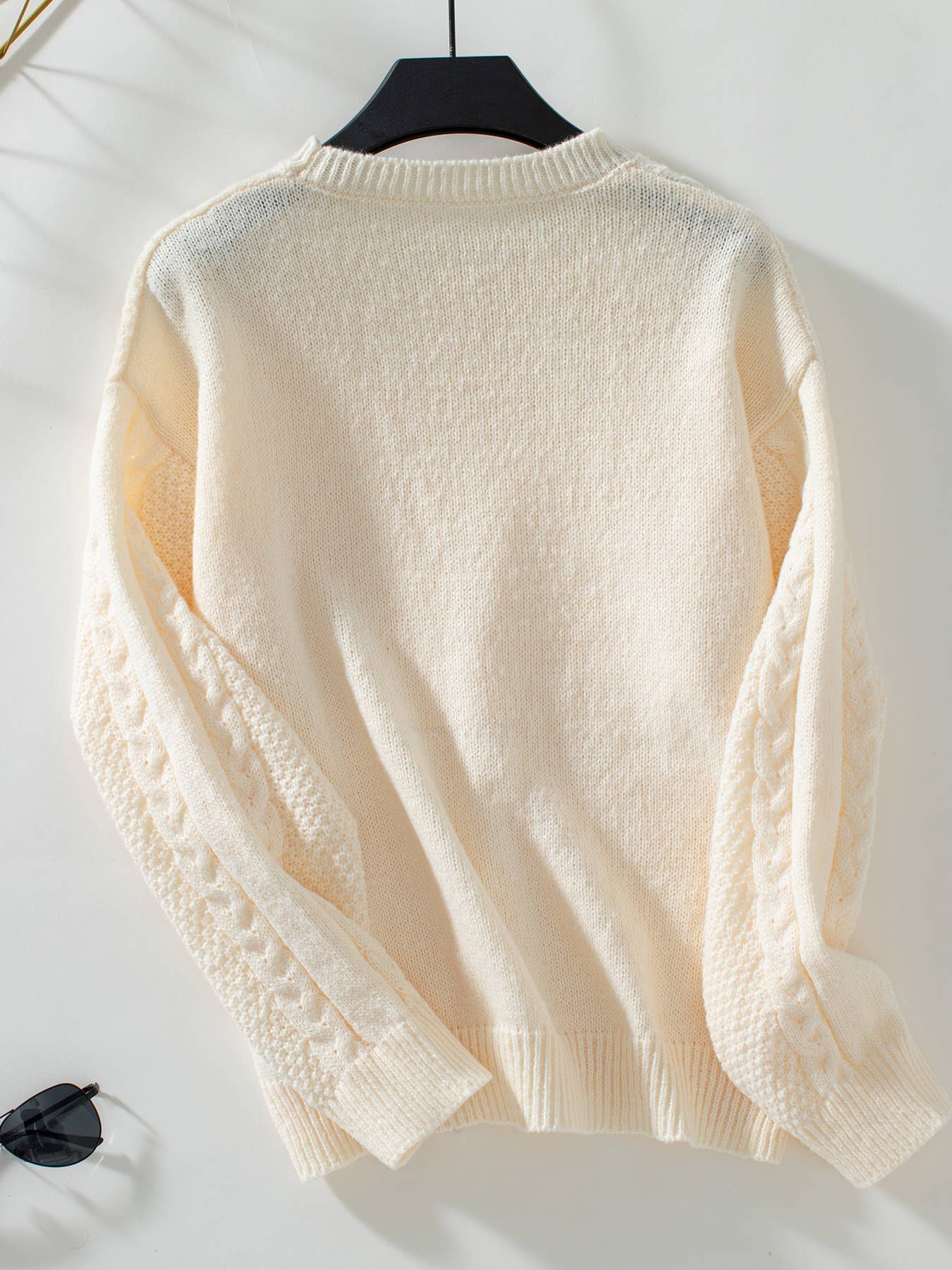 Solid Hollow-Out Pullover Vintage Kinky Knitwear