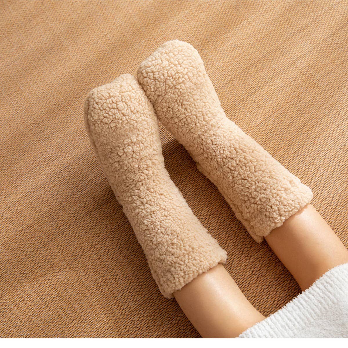 Winter Warm Leg Covers Plush Indoor Slippers_Cwms0706