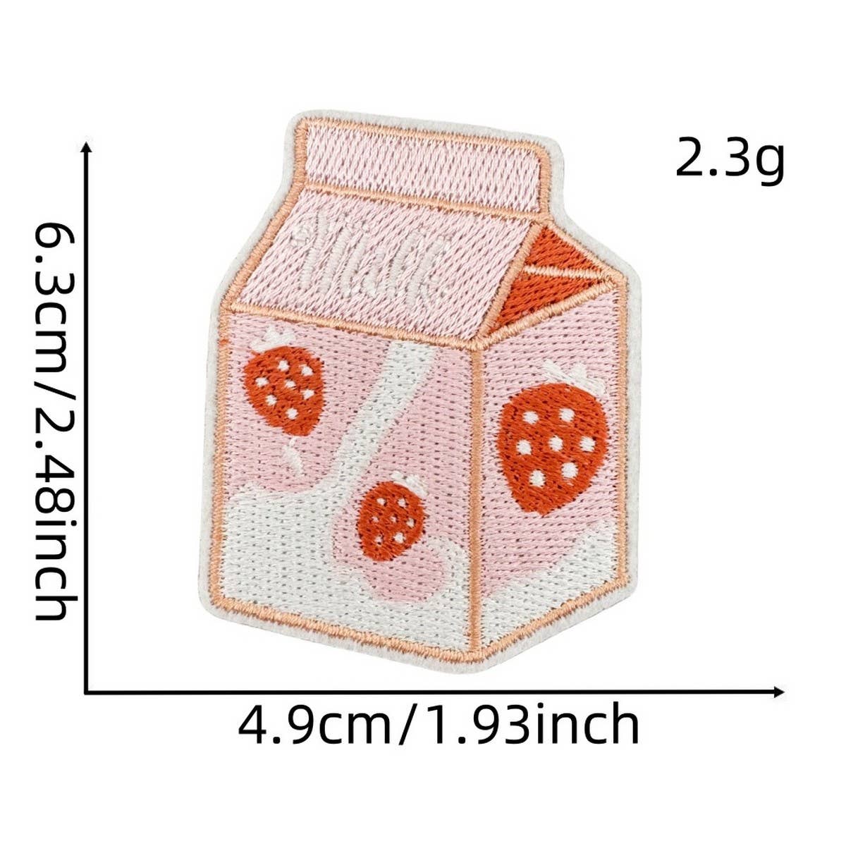 NEW PINK STRAWBERRY EMBROIDERED CLOTH PATCH_CWMM4014