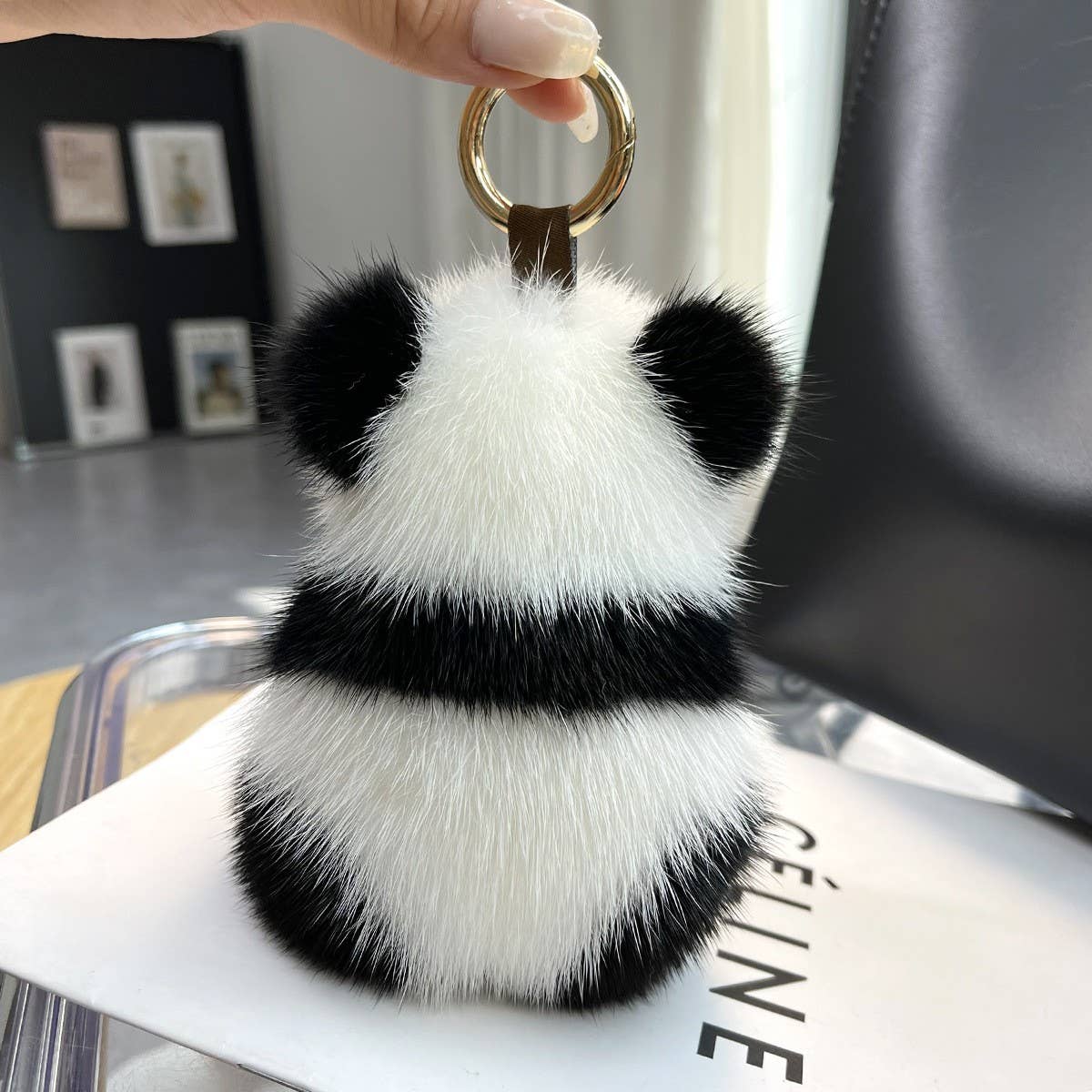 IMITATION MINK FUR RED PANDA CAR KEYCHAIN PENDANT_CWMM2482