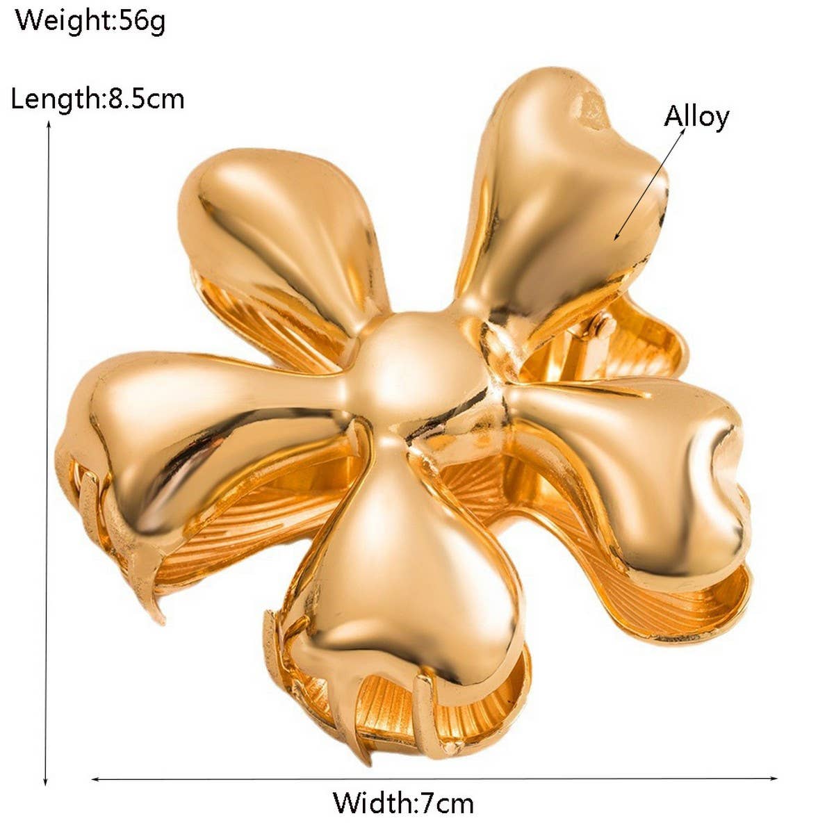 FLORAL METAL GEOMETRIC HAIR CLAW CLIP CHIC STYLE_CWAHA6182