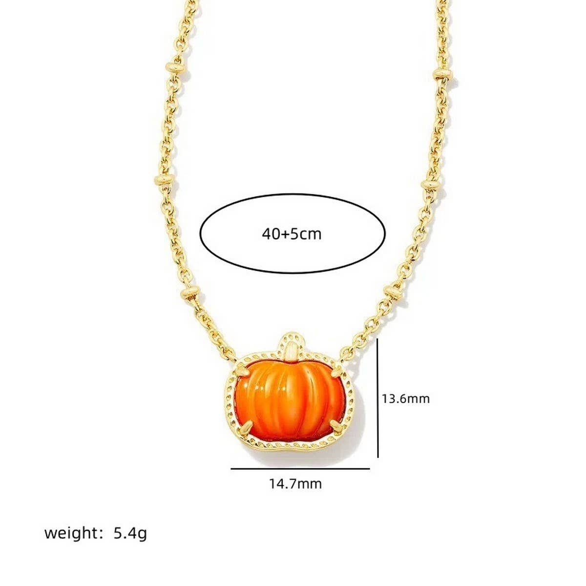 New Personalized Pumpkin Texture Necklace_Cwmm3792