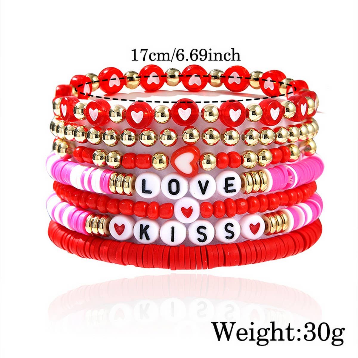 LOVE LOVE LOVE FRIENDSHIP GIFT HANDMADE BRACELET_CWMM3510