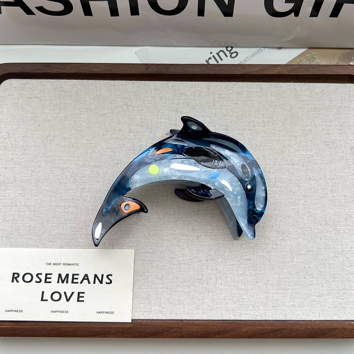 OCEAN HAIR CLAW DOLPHIN WHALE JELLYFISH LARGE CLIP_CWAHA5705