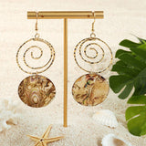 FASHIONABLE NICHE TEMPERAMENT ABALONE EARRINGS_CWMM4257