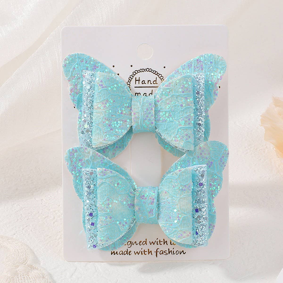 CUTE CARTOON GLITTER BOW HAIR CLIP SET_CWAHA6730