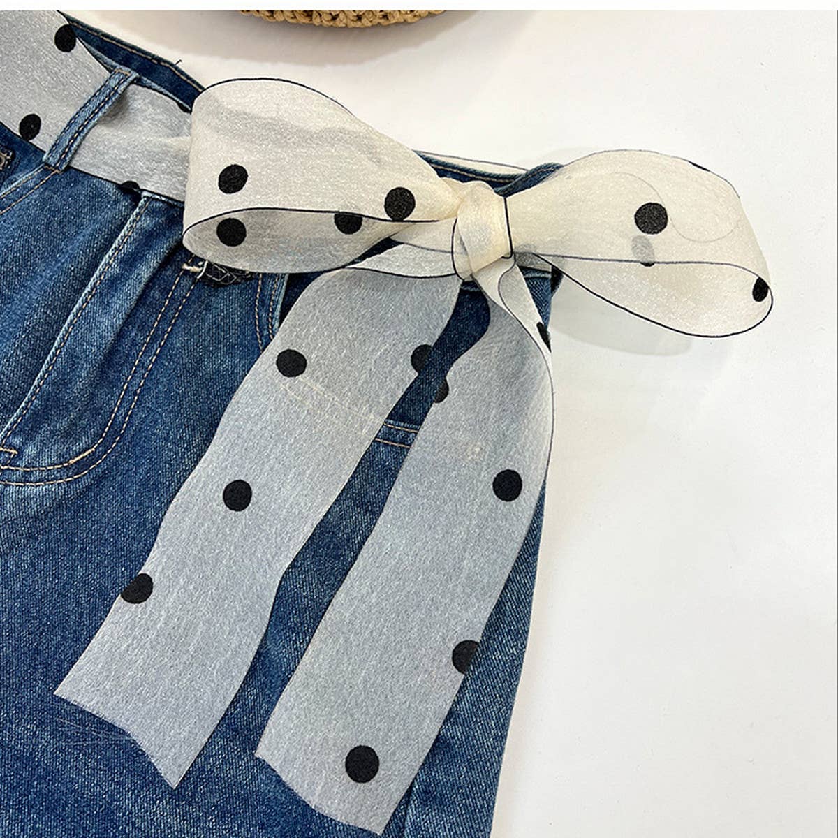 NEW POLKA DOT LACE SCARF HEADBAND_CWASC0719