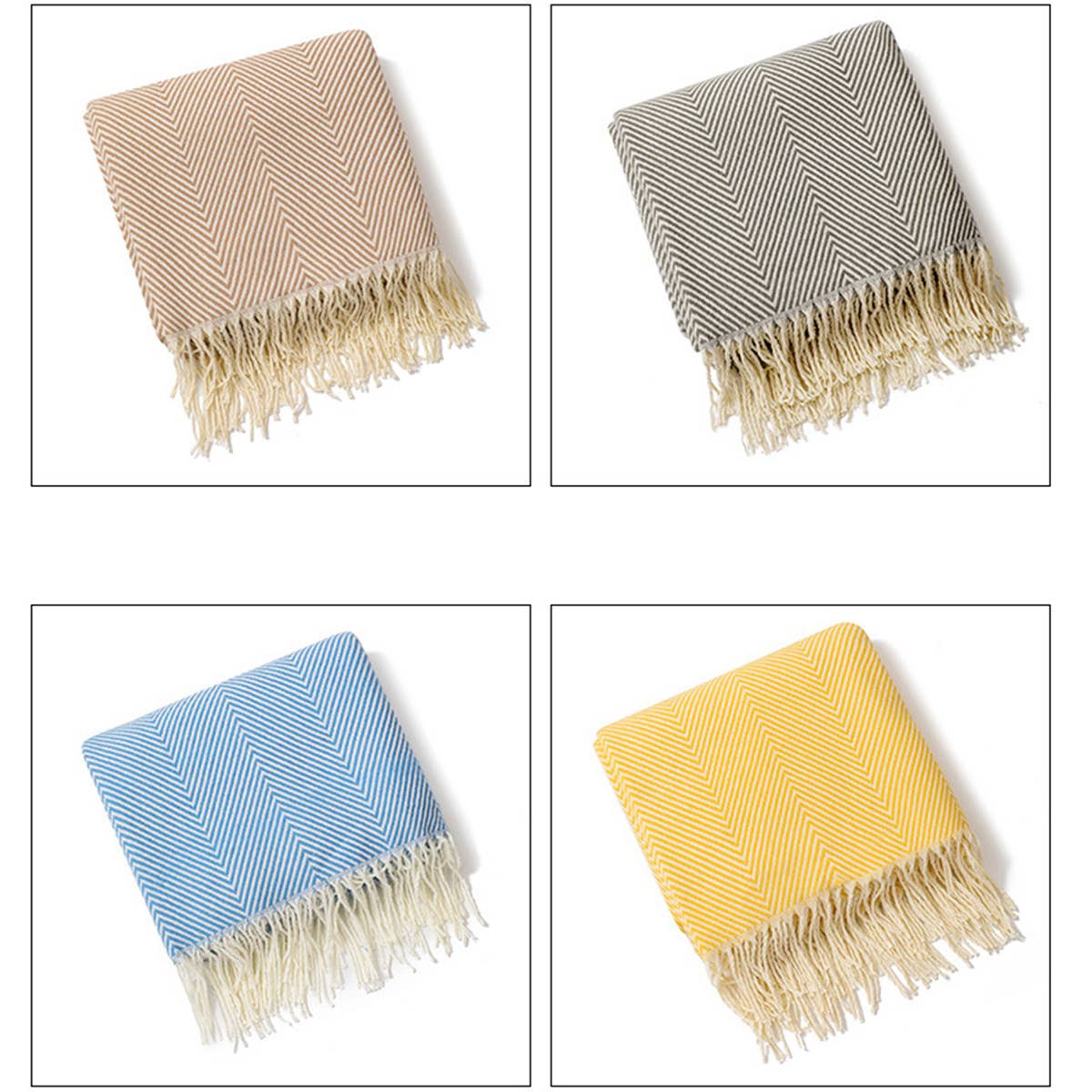 LIGHTWEIGHT COZY WOVEN BLANKET WITH TASSELS_CWMM0196