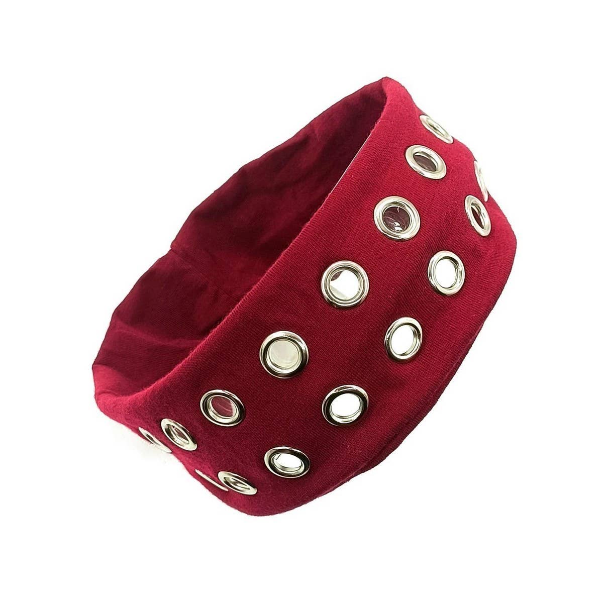 ELASTIC FABRIC WITH EYELETS PUNK HEADWRAP_CWAHA6306