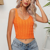 Twisted U-Neck Knitted Suspenders