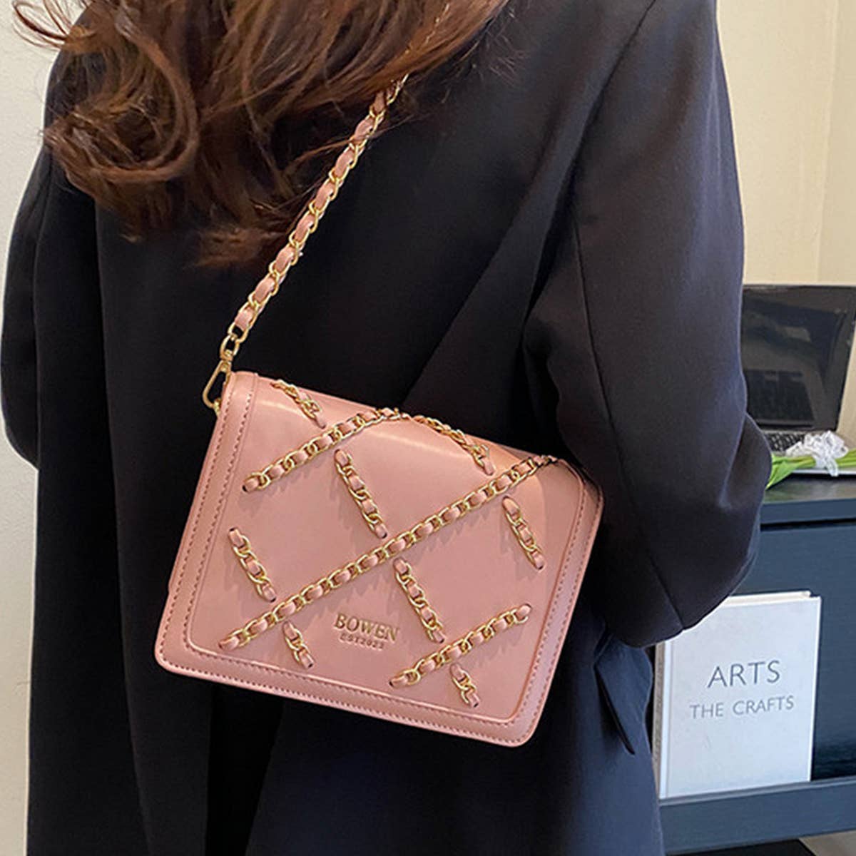 Women Braided Chain Crossbody Bag_Cwab1558