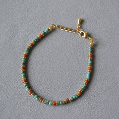 Vintage Oil Painting Maillard Beaded Bracelet