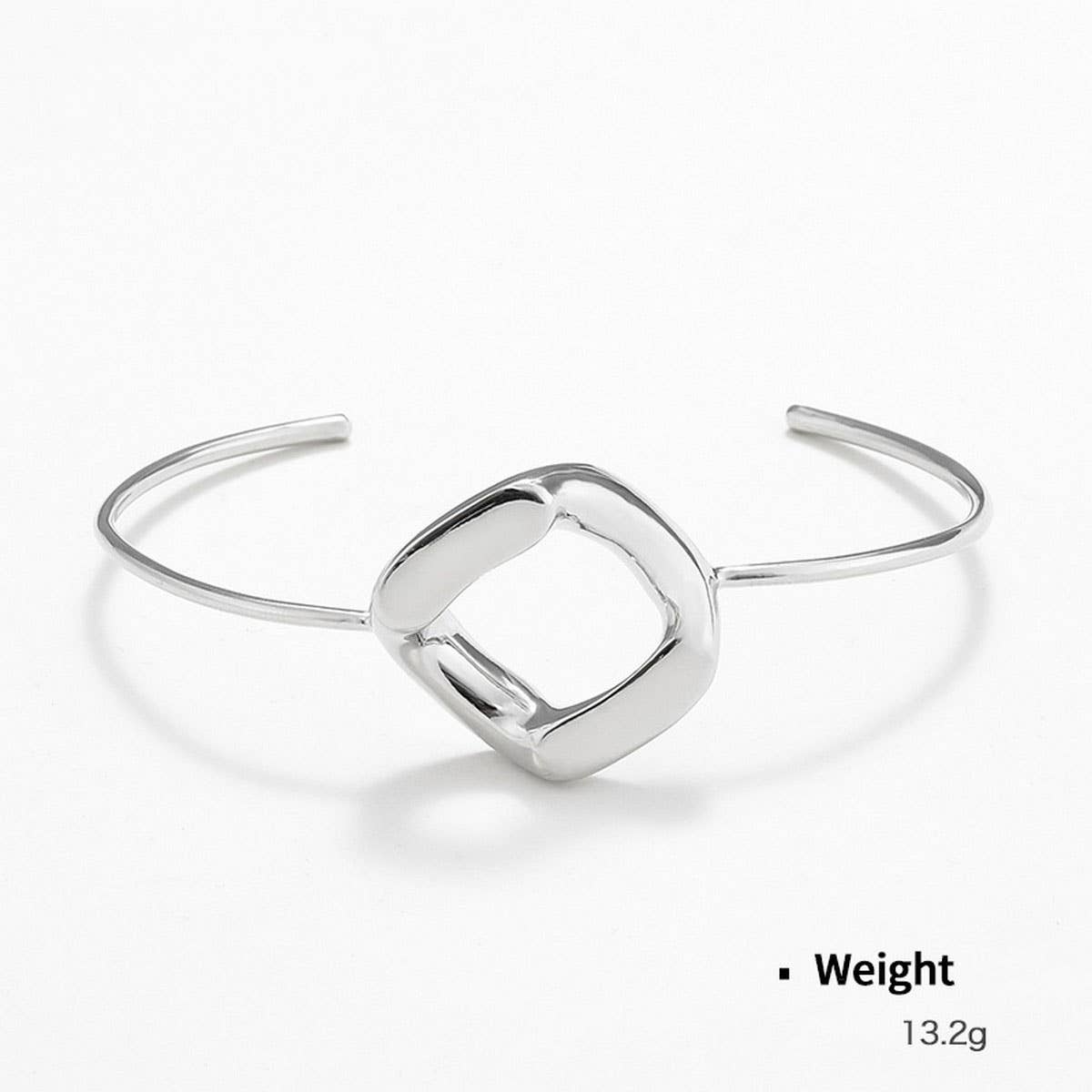 GEOMETRIC LINK PENDANT NECKLACE JEWELRY SET_CWAJE2926