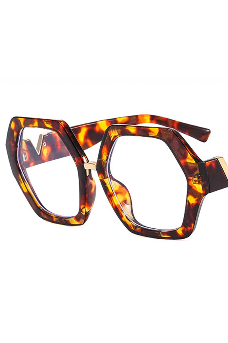 Women Geometric Frame Eyeglasses_Cwasg0135
