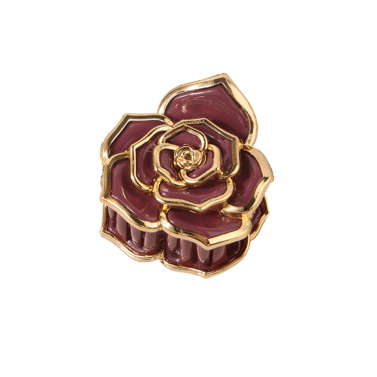 Sweet Rose Flower Hair Claw Small Elegant_Cwmm4981