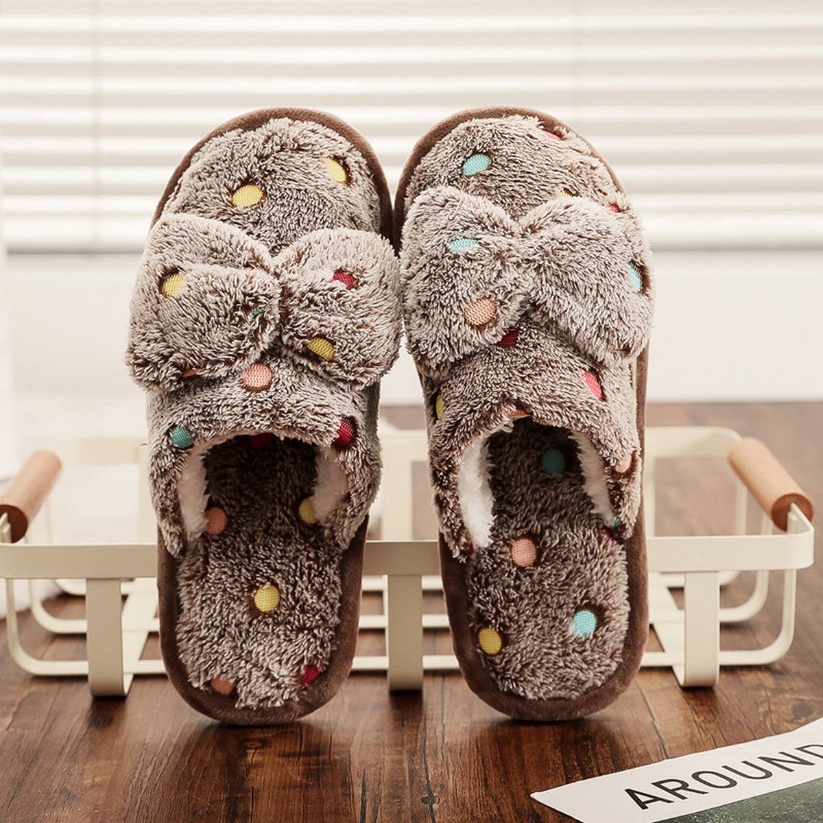 Colorful Butterfly Cotton Slippers_Cwshs0452
