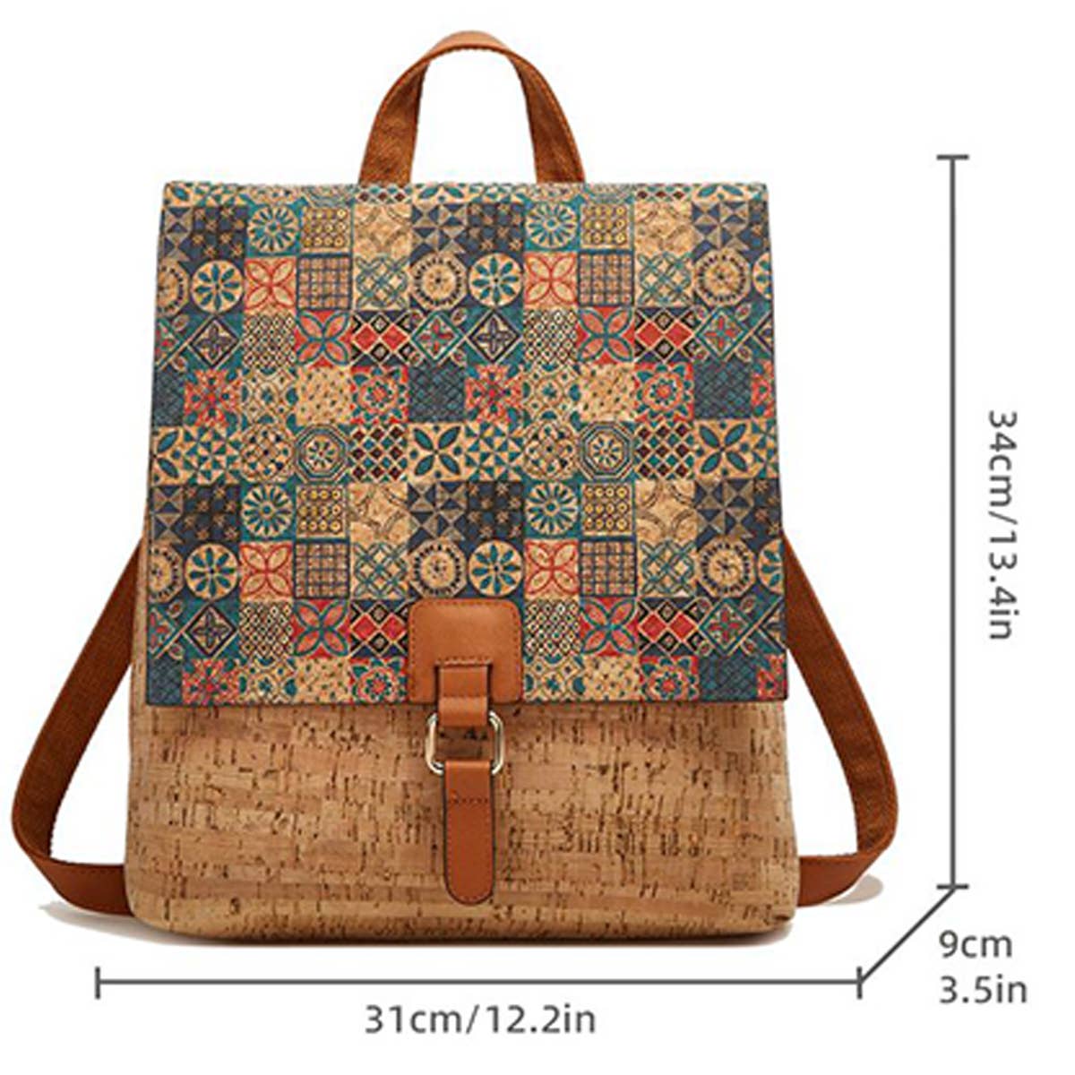 RETRO PRINT LARGE CAPACITY BACKPACK_CWAB2644