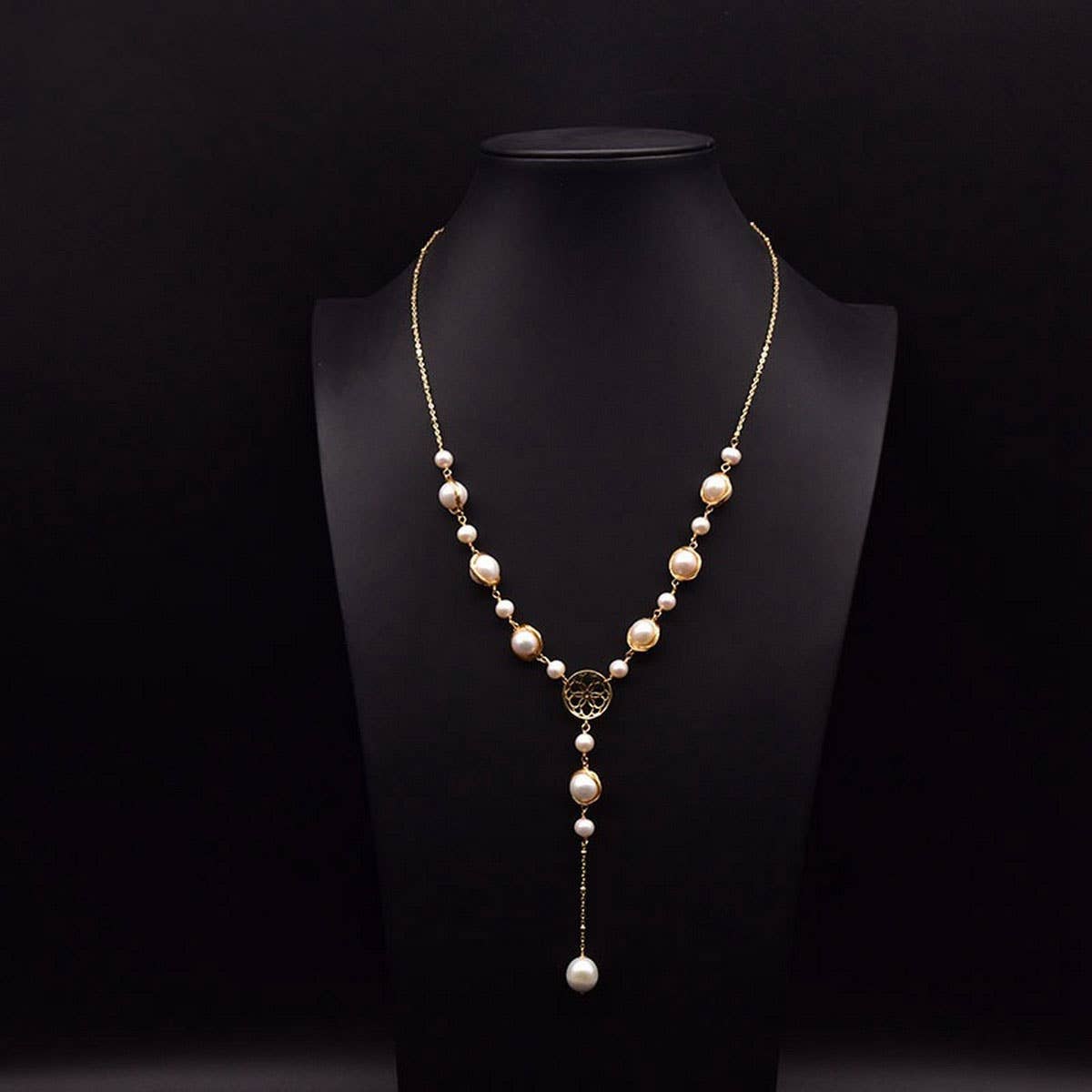 LONG BRAIDED FRESHWATER PEARL SWEATER NECKLACE_CWAJE3887