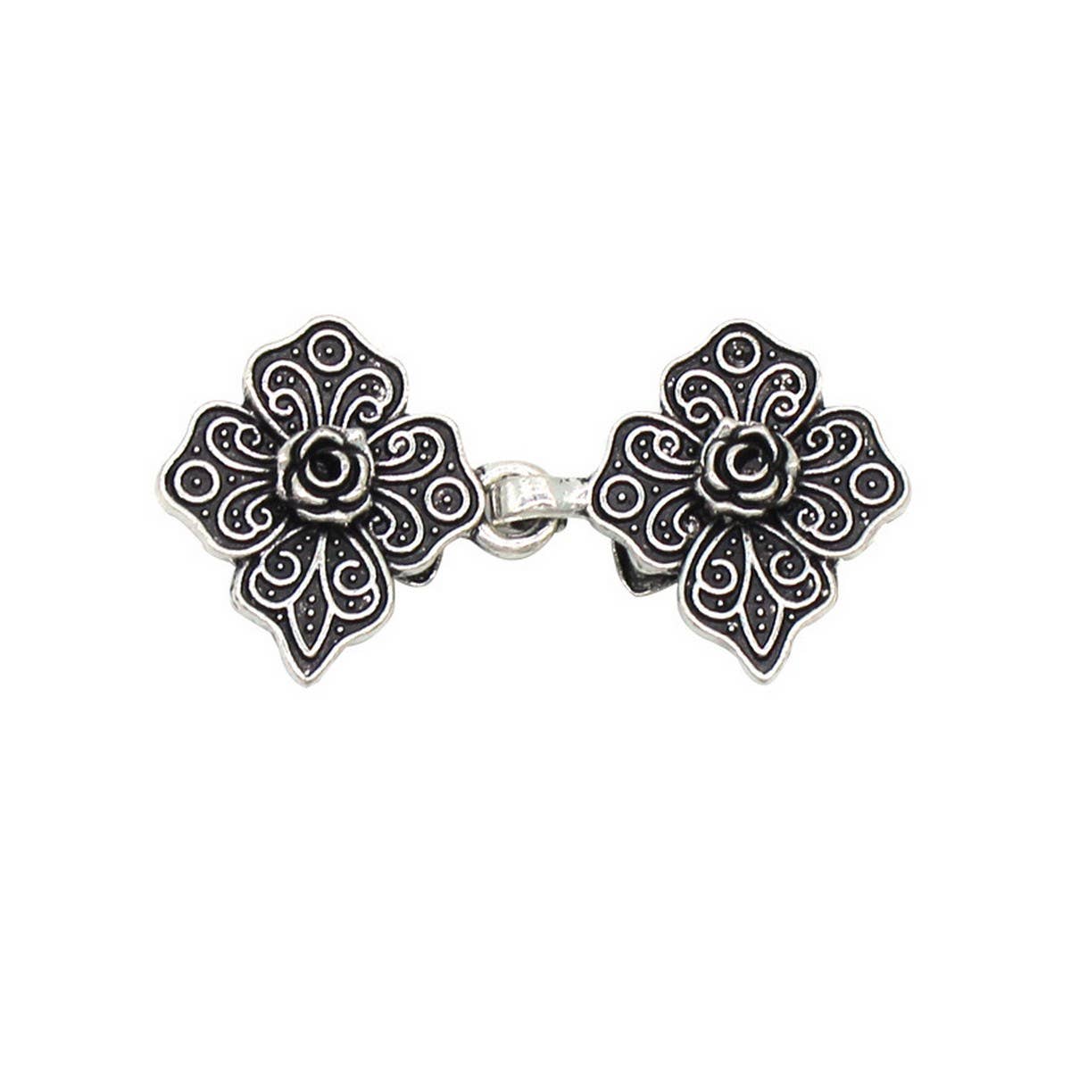 NEW BUCKLE ROSE LEAF RETRO SHAWL CLIP FIXED_CWMM2206