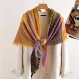 COLORFUL PLAID TASSEL SCARF FOR FALL WINTER_CWASC2764