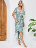 V-Neck Sleeveless Halter Print Boho Long Dress_Cwdmd4505