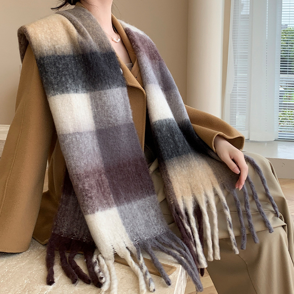 PLUSH AC SCARF THICK SOFT WINTER WRAP_CWASC2701