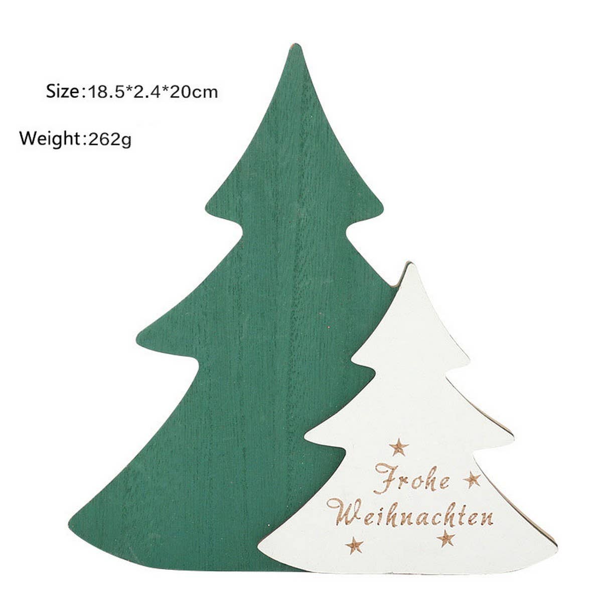 CHRISTMAS TWO TONE PAINTED WOODEN HANGING DECOR_CWAJE05391