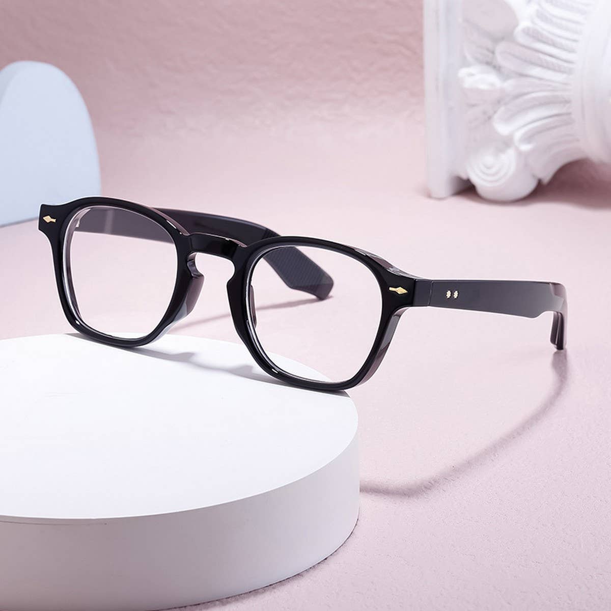 FASHIONABLE PLAIN ROUND FRAME PLAIN GLASSES_CWASG0714